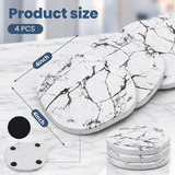 Marble Stone Drink Coasters, Set of 6