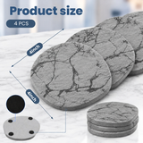 Marble Stone Drink Coasters, Set of 6