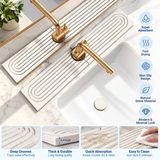 Ribbed Stone Faucet Drying Mat