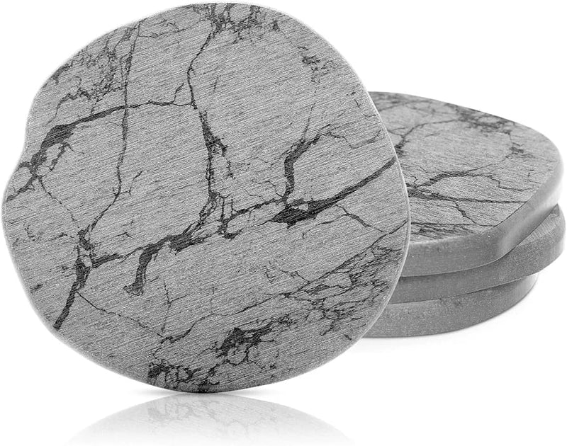 Marble Stone Drink Coasters, Set of 6