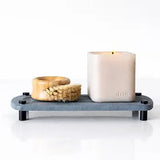 Footed Stone Vanity & Sink Tray