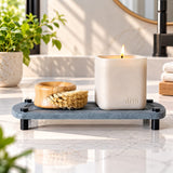 Footed Stone Vanity & Sink Tray
