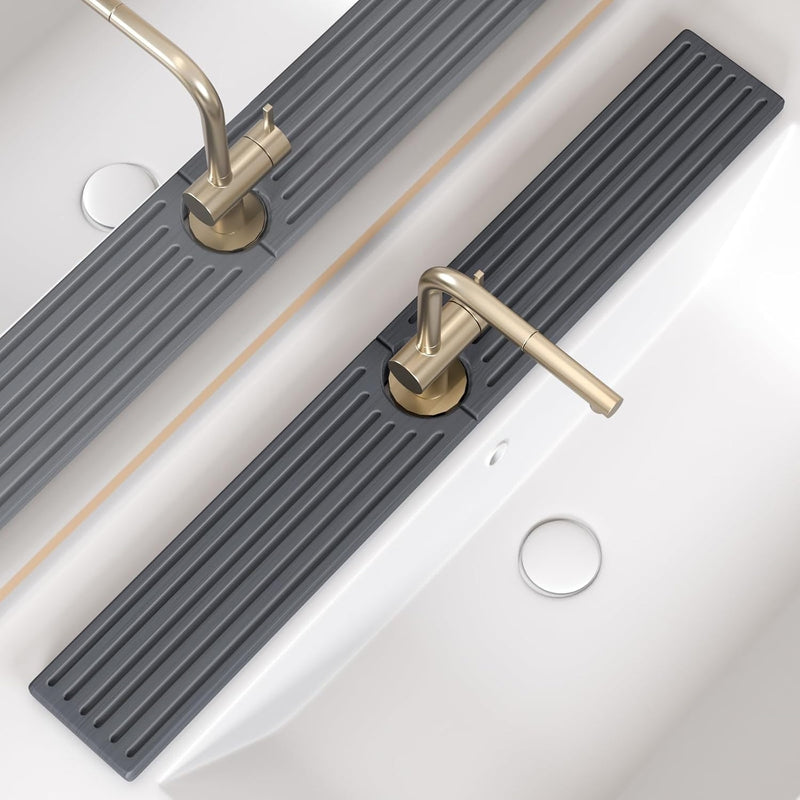 Ribbed Stone Faucet Drying Mat