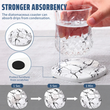 Marble Stone Drink Coasters, Set of 6